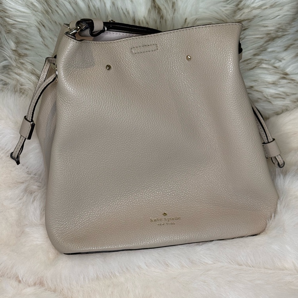 Kate Spade Beige Leather Tote Bag
